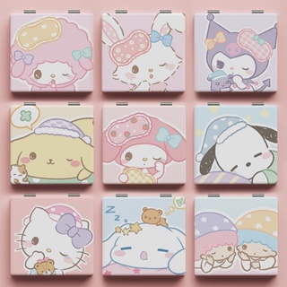 Sanrio Small Mirror Female Student Handheld Makeup Portable Folding Cute Mini Double-Sided Pattern