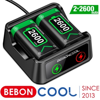 BEBONCOOL 2 x2600mAh Rechargeable Battery For Xbox Series X/S/Xbox One S/X Controller Battery For Xbox One + USB Battery Charger