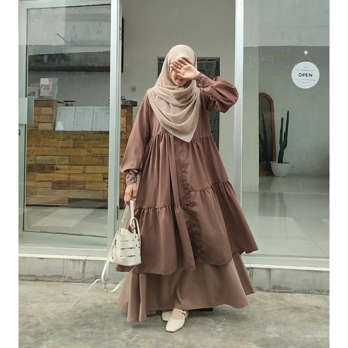 KAIRA DRES RUFFLE/DRES SYAR'I/KHIMAR DRES BIROLOUTFIT