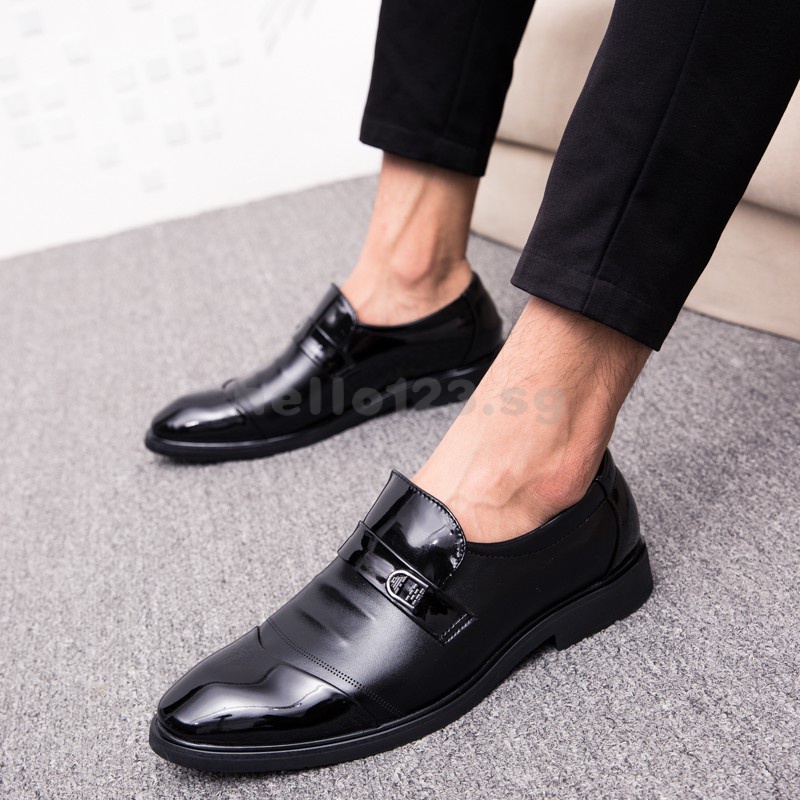 Handsome Leather Men Formal Shoes Monk Strap Dress Wedding Business KL3331 ZGFM