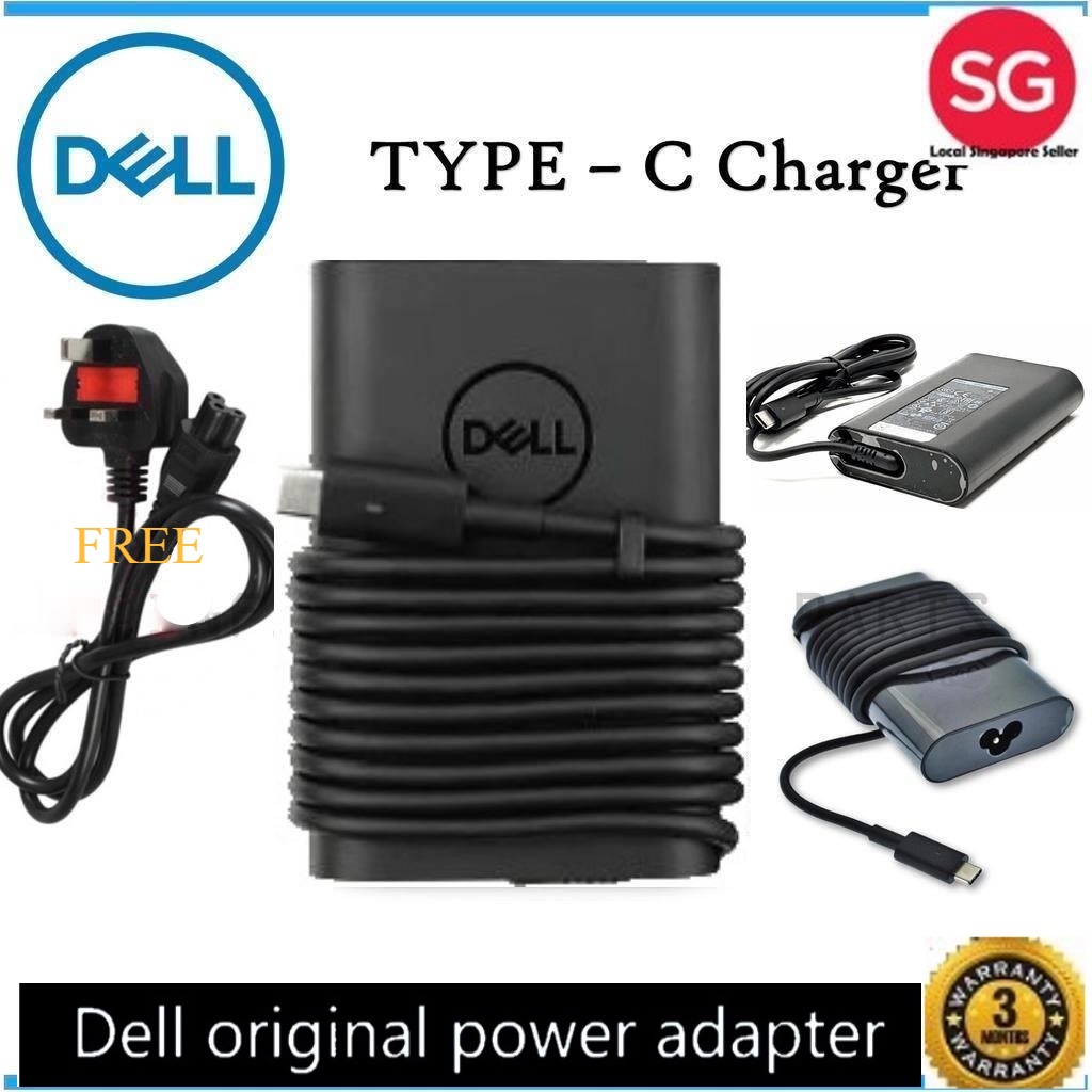 Dell Original 65W USB C Type C Adapter Latitude 3390 5175 5179 5285 5289  5320 5420 5520 7275 7306 7320 7285 XPS 15 17 | Shopee Singapore