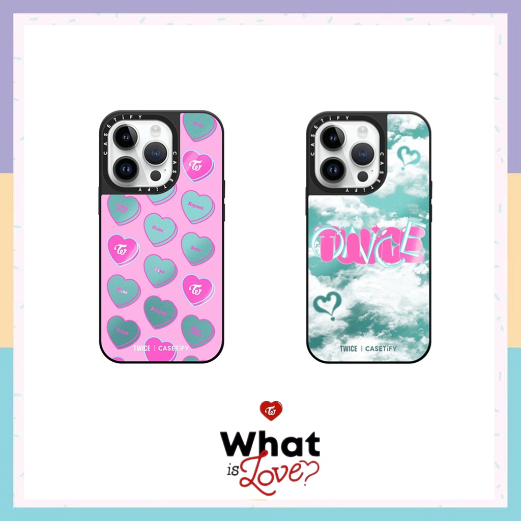 Casetify ONCE & TWICE Hearts Soft Silicone TPU Mirror Case For 
