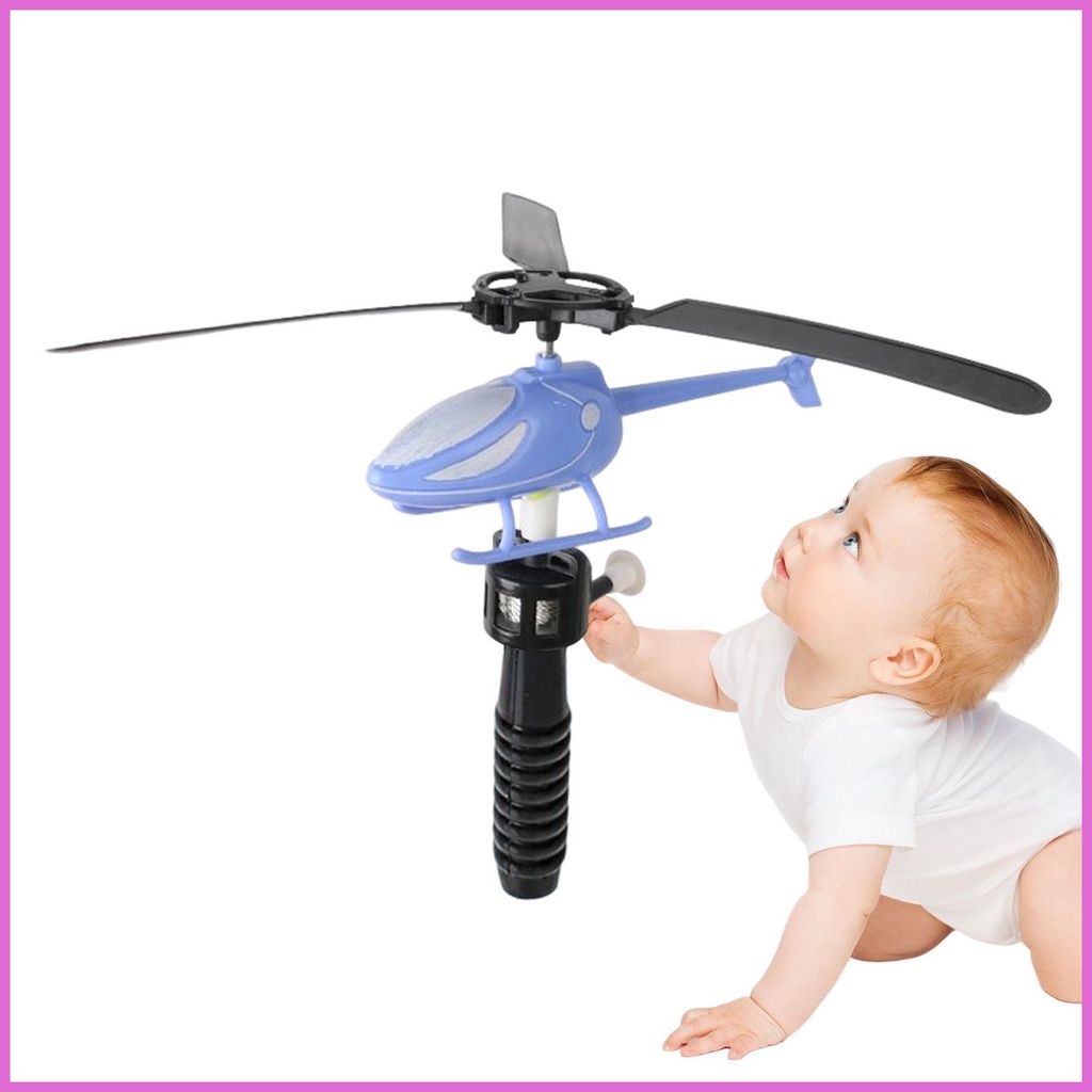 Pull String Helicopter Toy Hand Pull String Flying Helicopter for Kids