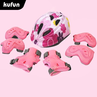 kufun Kids Riding Protective Gear Sets Elbow Knee Pads Wrist Protector Protection Scooter Roller Skating Skateboard