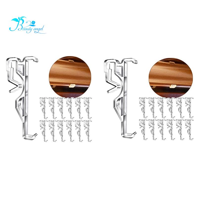 Valance Clips, Clear Plastic Valance Clips for Blinds, Hidden Window
