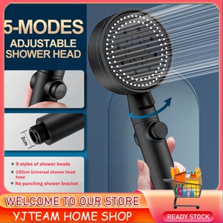 🇸🇬Ready Stock🇸🇬 5 Modes High Pressure Handheld Shower Bath Heads SPA Nozzle Bathroom Accessories Water Saving Adjustable Bathing Sprayer Showerhead with Pause 沐浴头