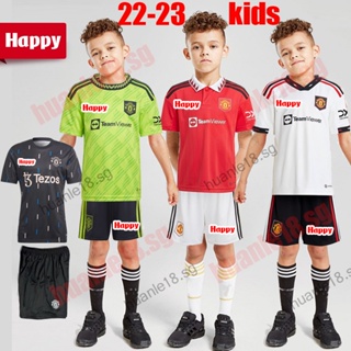 22-23 Kid MAN U Home Soccer Jersey T-shirt MU 3rd Jersey 2022-2023 Children Third Kids Away Football Jersey