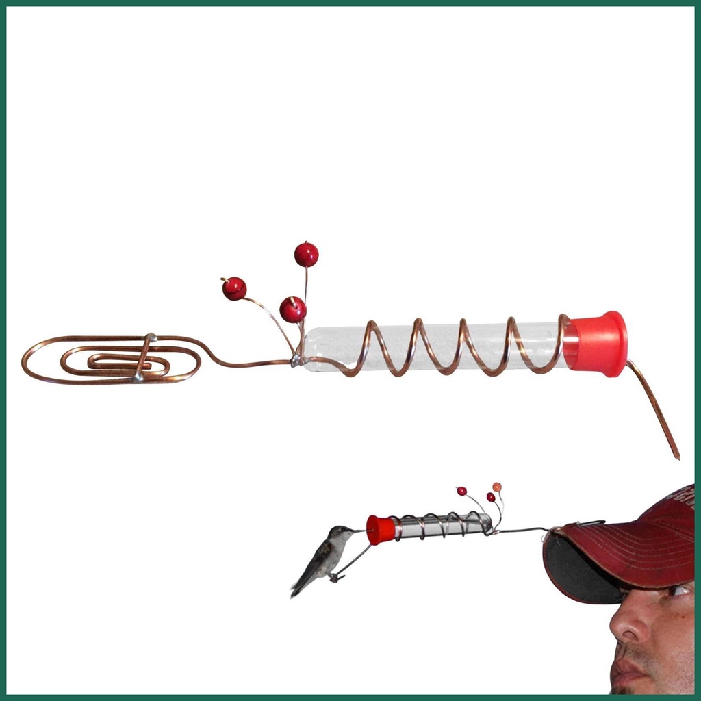 Hummingbird Feed Hat 10in/25.4cm Long Birds Feeder Tube Mini Window