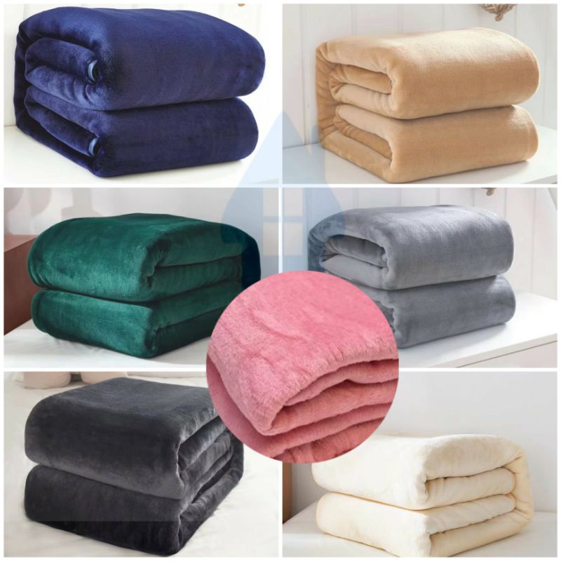 CHINEE Microfiber Plain Blanket DOUBLE SIZE (Super Soft and Comfort Kumot)(Soft Blanket Microfiber)
