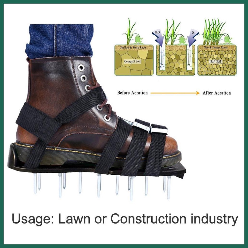Aeration Shoes for Lawn HeavyDuty Lawn Aerating Sandals with Spikes