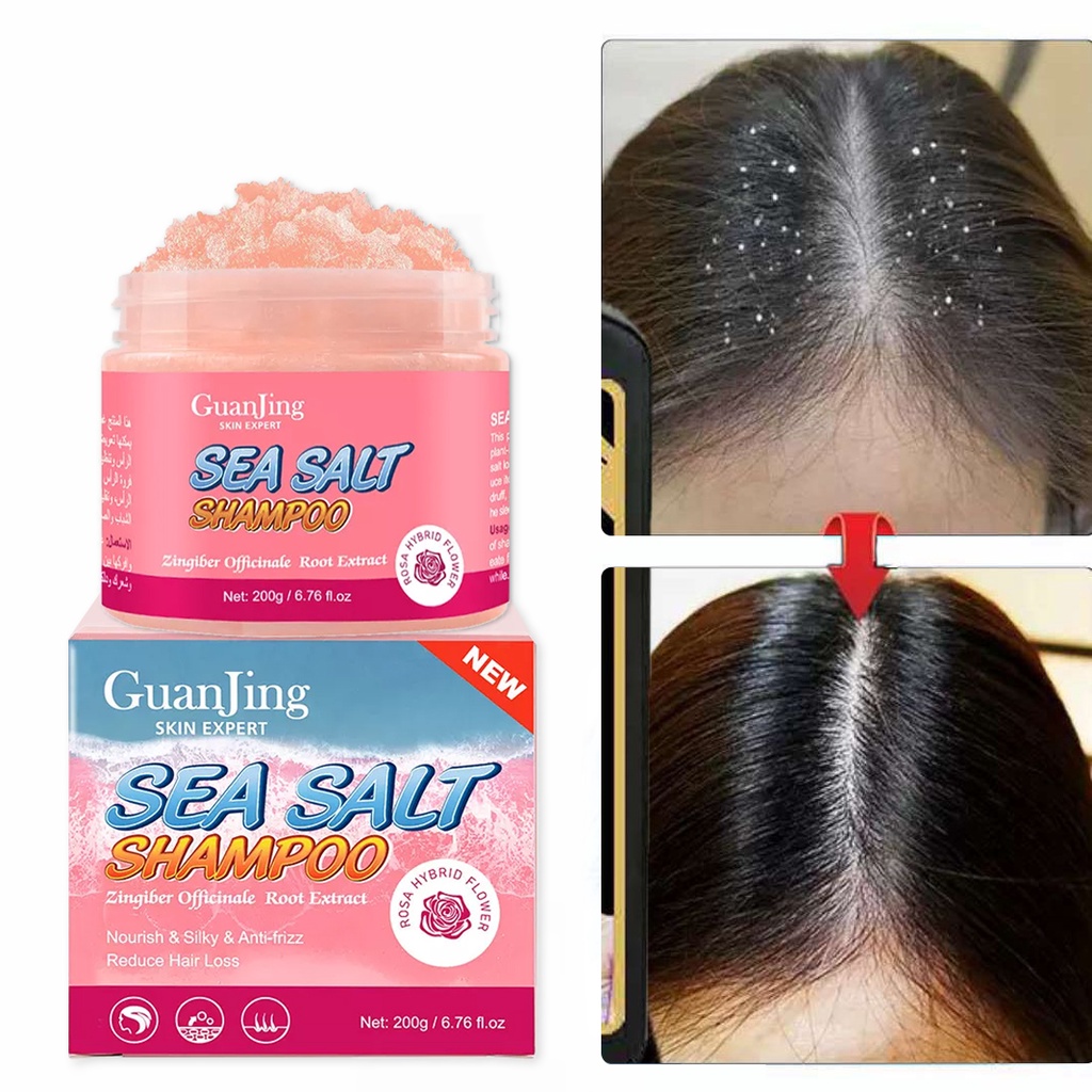 Muối Biển Hồng Sa Tẩy Tế Bào Da Đầu Hết Gầu, Hết Ngứa, Giúp Mọc Tóc Quan Jing Mềm Mượt Phục Hồi Mái Tóc Của Bạn