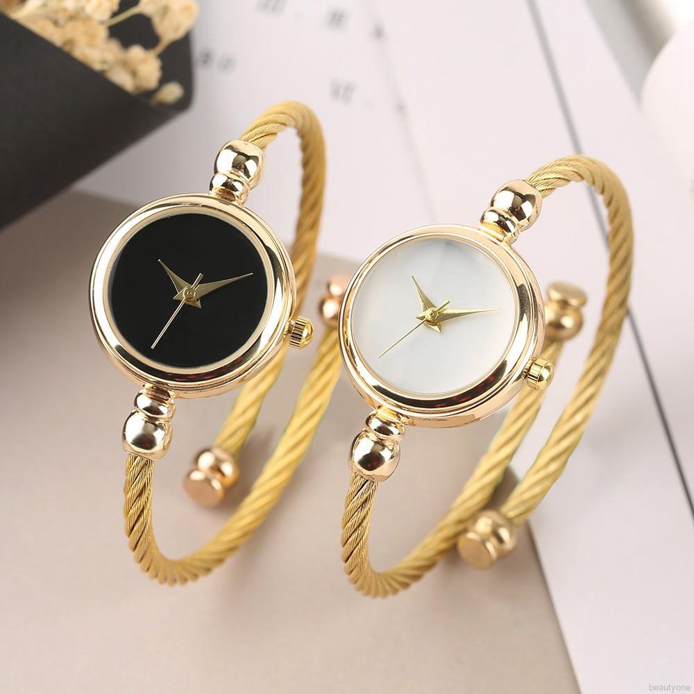 Small Bracelet Watch Stainless Steel Retro Quartz Wristwatch for Women Fashion
