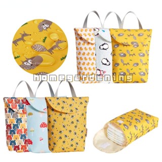 Multifunctional Baby Diaper Caddy Organizer Reusable Waterproof Prints Wet/Dry Mummy Storage Travel Nappy Bag