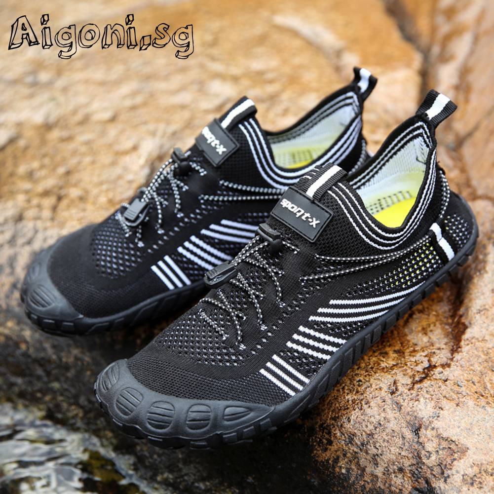 AIGONI Aqua Shoes Breathable Diving Sneaker Wear-resistant Wading Sneaker  for Women Men | Shopee Singapore