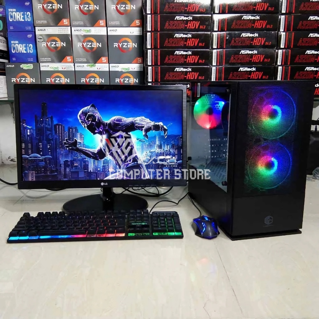 CPU FULLSET GAMING bisa GTA 5 , PES, Desain Grafis Corel Draw ( PC Computer Komputer Gaming Gamers M