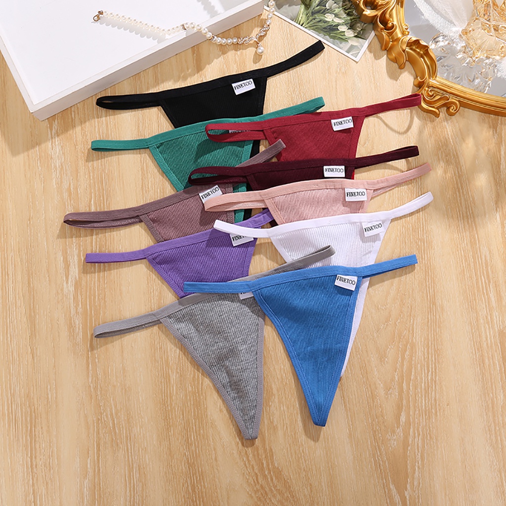 3PCS/Set Cotton Thongs Women Sexy T-Back Underpants Comfortable G-string Underwear M-XL Soft Linger