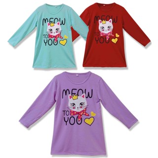 Meow To You verymoda Girls Long Sleeve Tunic T-Shirt #1