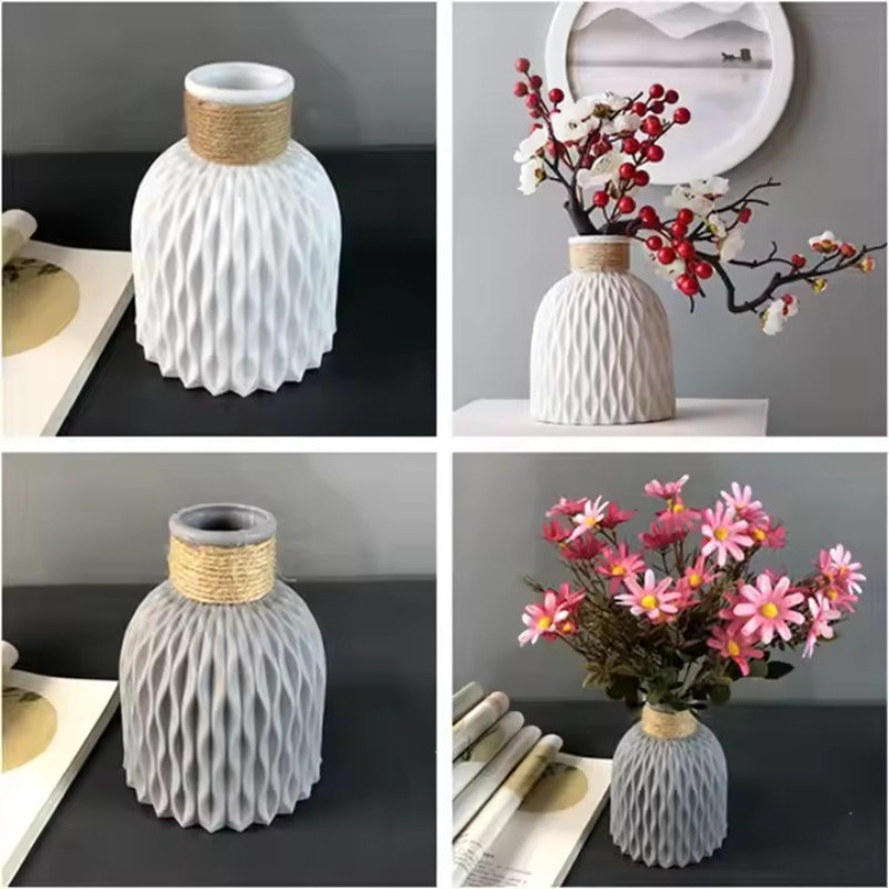 1PCS Artificial Flower Vase Home Decoration Garden Decoration Plastic Vase Living Room Decoration