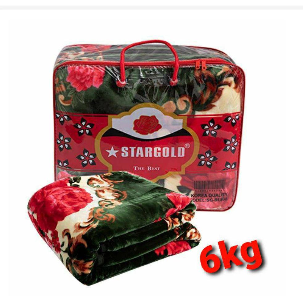 BLANKET KOREA QUALITY STARGOLD LUXURY SUPER SOFT BLANKET 220x240 CM 6LBS 2 PLY