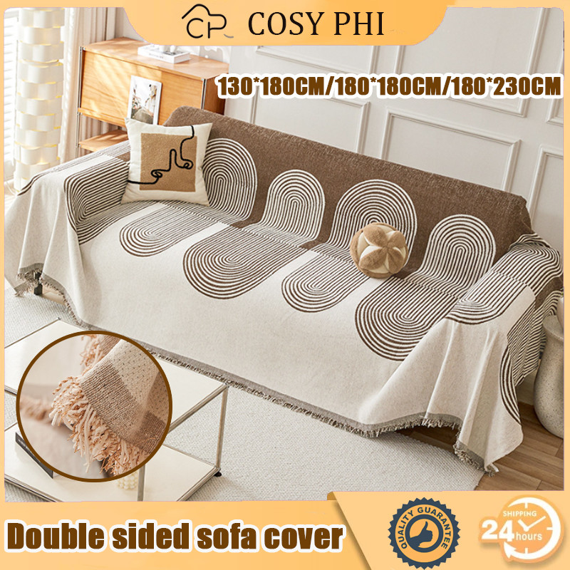 Double Sided Chenille Sofa Cover Anti Slip Cover Blanket Sofa Coverfabric Seasonal Universal Fabric