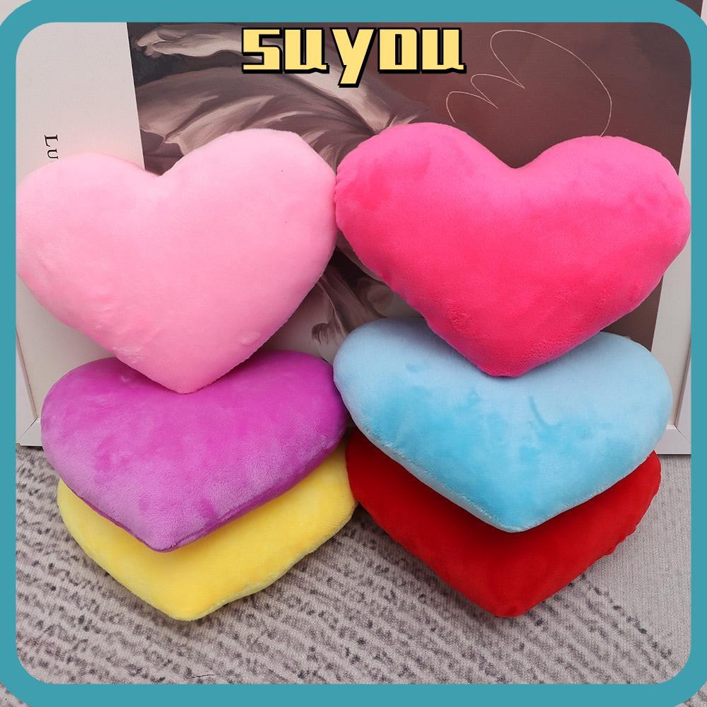 SUYO Heart Plush Pillow Red Color for Birthday Home Decorative Stuffed Pillow