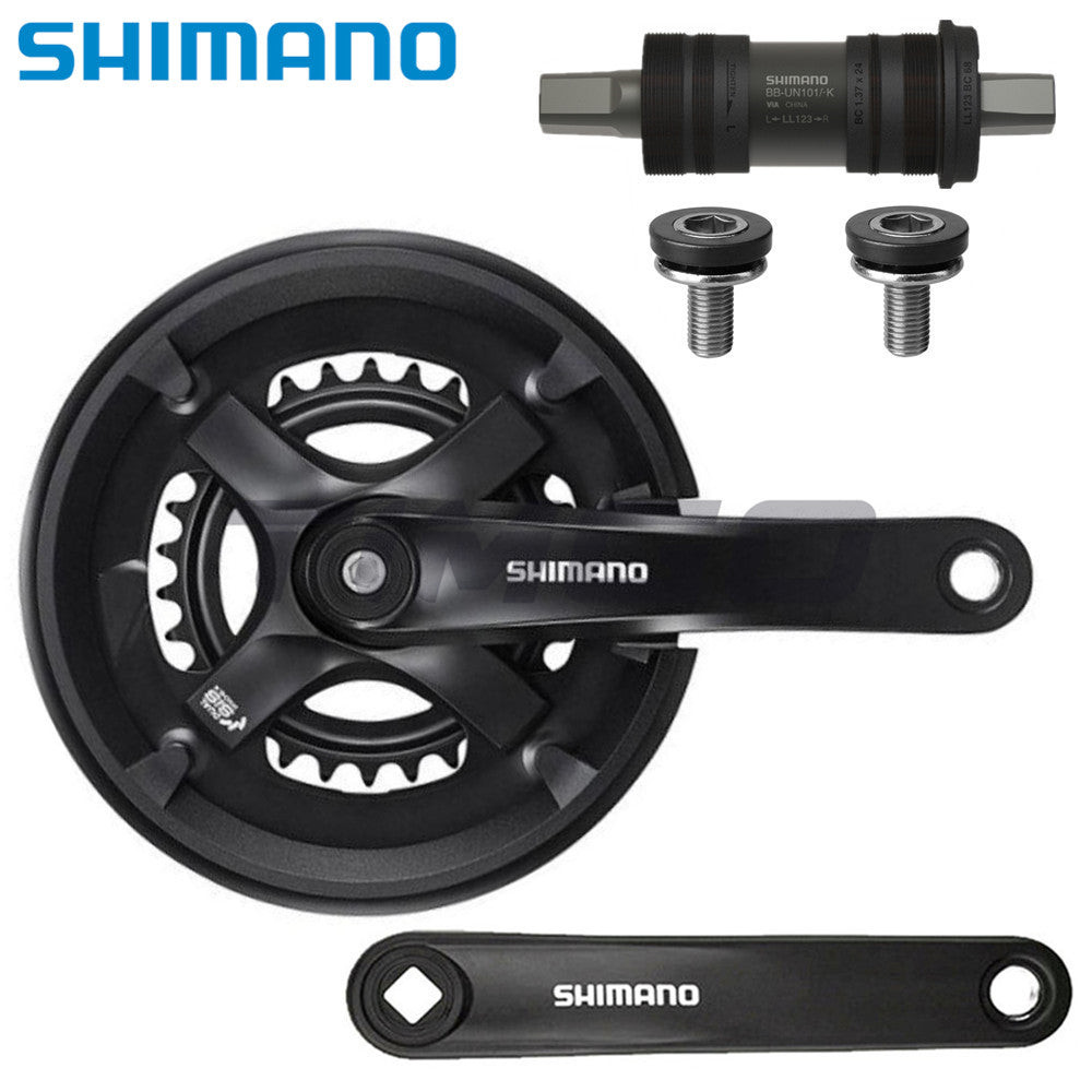 Shimano Tourney FC-TY501-2 Xe Đạp MTB 2x6 / 7 / 8 Tốc Độ Crankset Đôi Chainring Vuông côn 46-30T