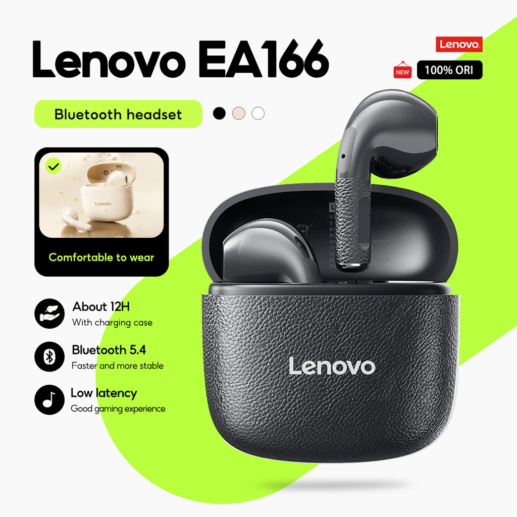 Lenovo EA166 Mini Earbuds True Wireless Bluetooth 5.4 Semi-In-ear Earphones HD Stereo HIFI Low Laten