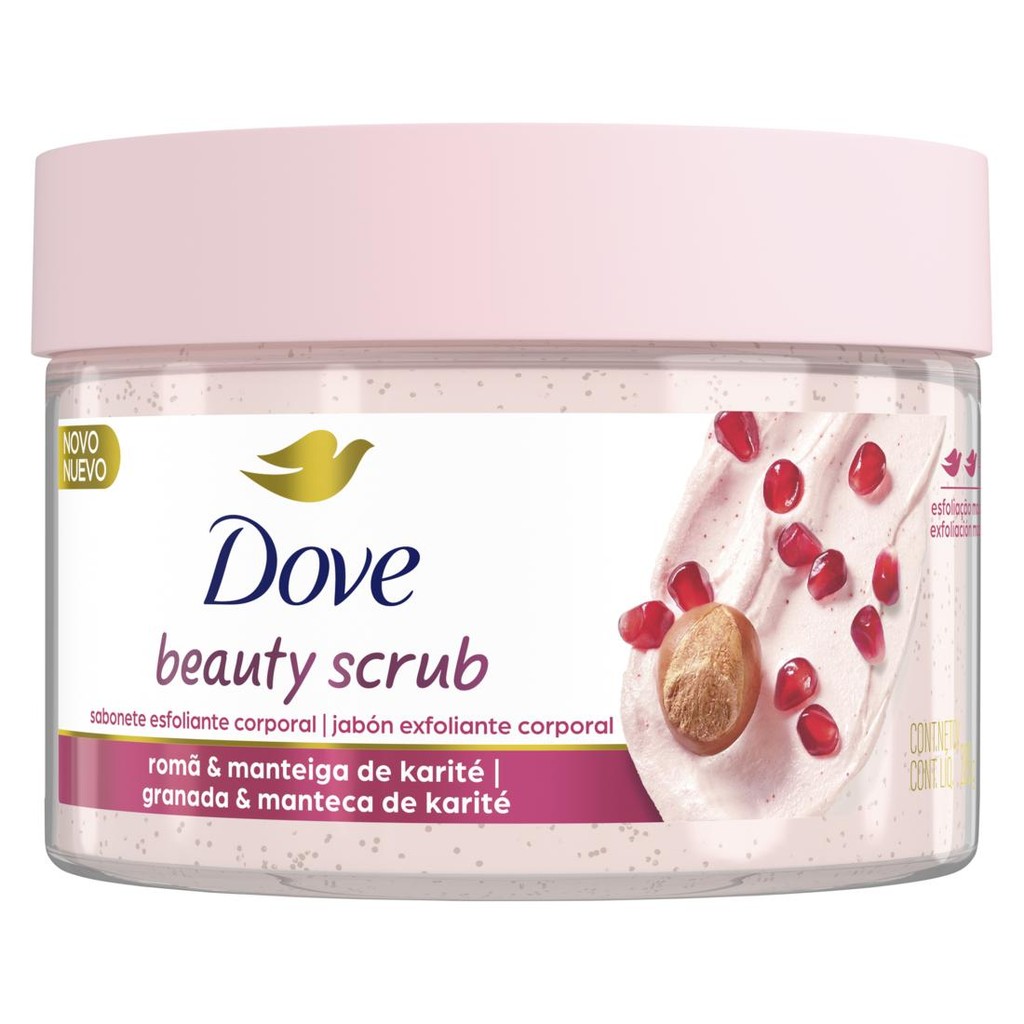 Sabonete Esfoliante Romã & Manteiga de Karité Dove Beauty Scrub Pote 280g
