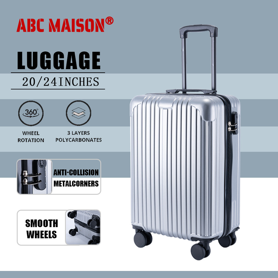 ABC Masion 20/24 Inch Luggage Travel Bag Lightweight Suitcase Luggage Anti-Scratch Easy Hand Carry R