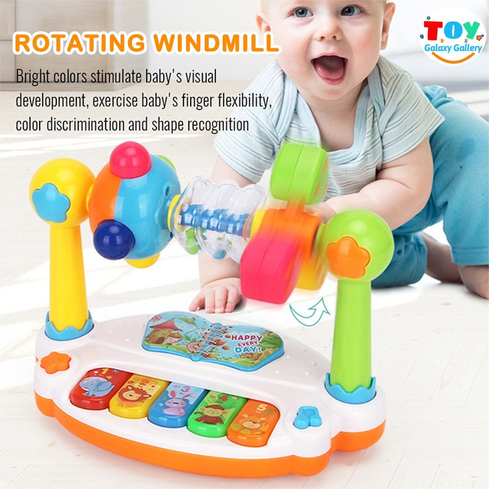 Baby Musical Keyboard Piano Drum Toy with Music and Lights Early Educational Toys