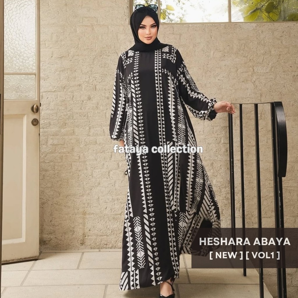 Fataya Collection HESHARA Abaya Exclusive Series - Kain Silk Doff LD120cm