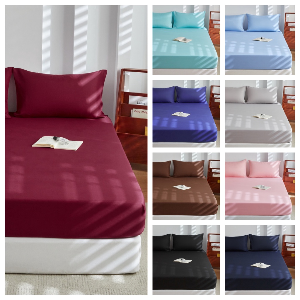 3 in 1 Bed sheet Single With Pillow Case Bedsheet Queen Size Bedsheet Double Size bedsheet set