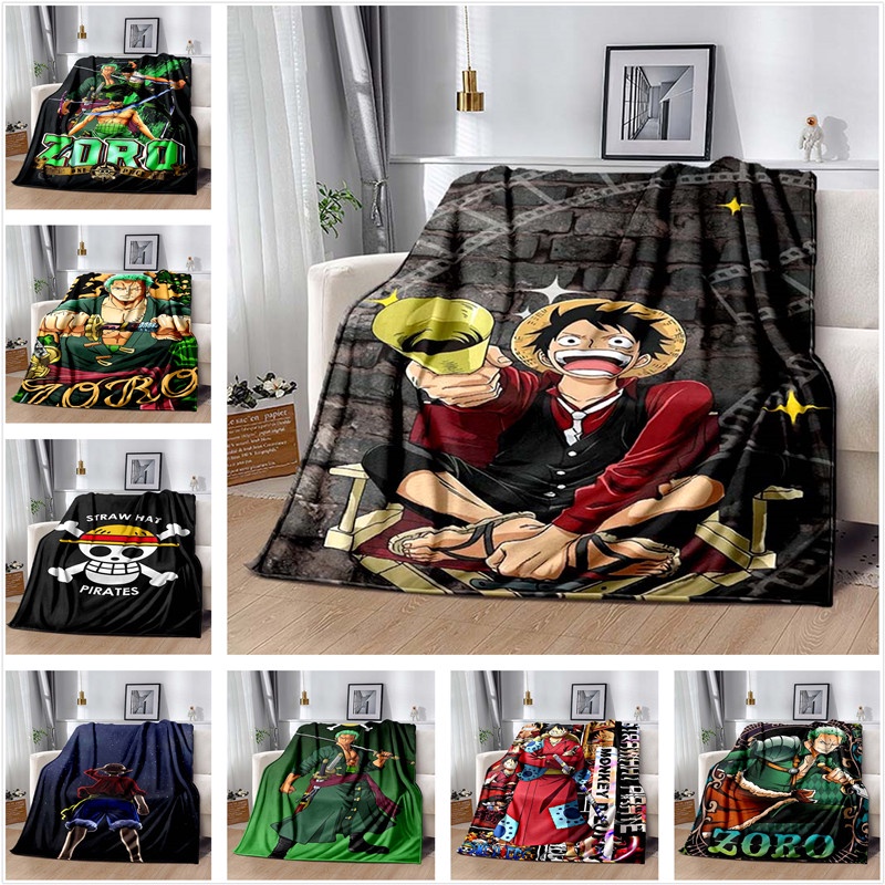 ONE PIECE Monkey D. Luffy Solon Japanese Comics Flannel Blanket Soft and Comfortable Home Decoration