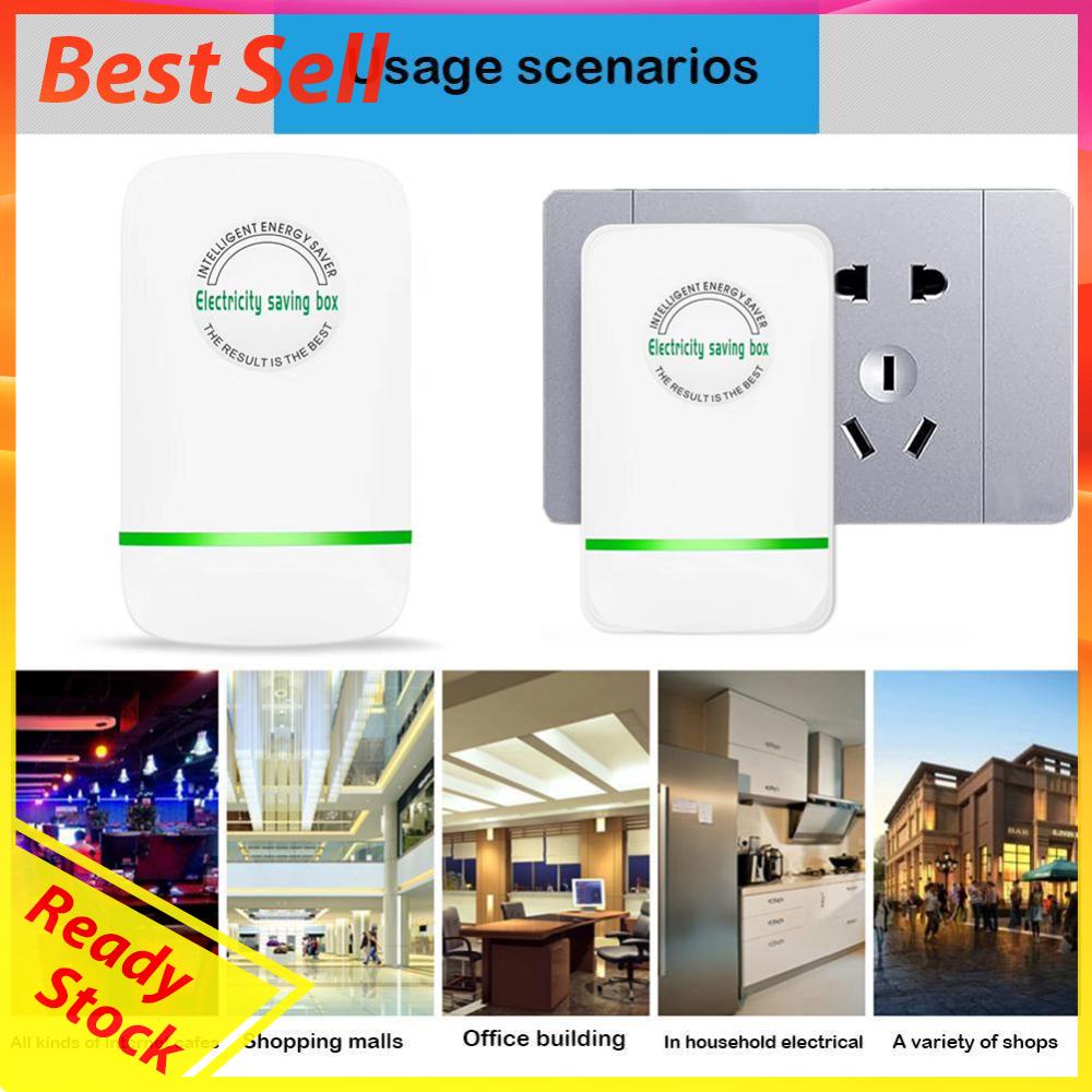 ♈Ready Stock♈Electricity Saving Device Electric EU/US/UK Plug Power Factor Saver Device Smart