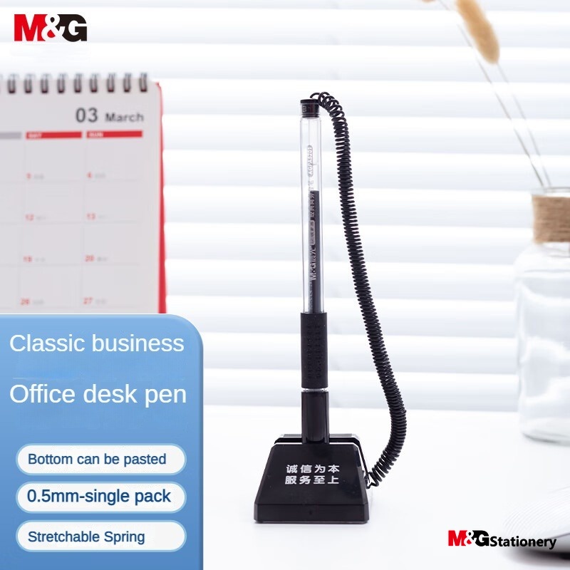 Bút Bi M&G Ngòi Bút 0.5mm Có Thể Xoay 180 Độ Màu Đen