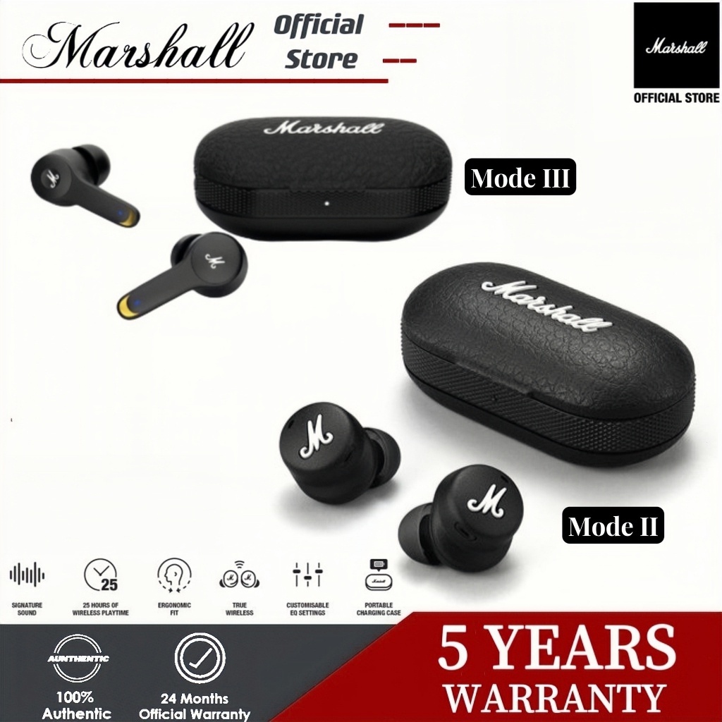【新品】Marshall MODE II Marshall Mode Ii Black True Wireless In-ear Bluetooth