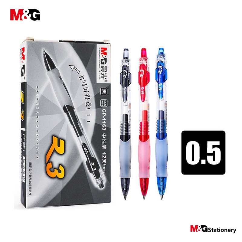 Bút Bi M&G gp1163 Ngòi 0.5mm Màu Đen Kiểu Dáng Cổ Điển