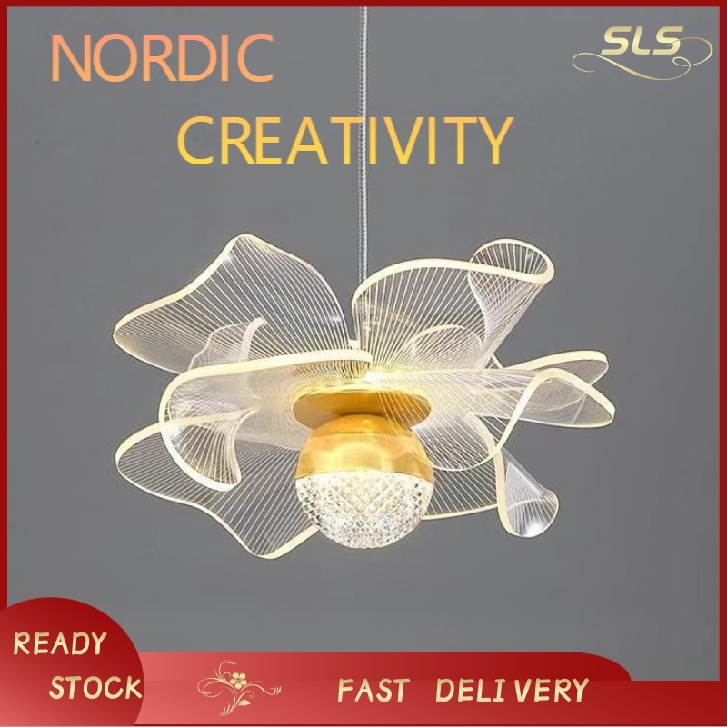 【STAR】Nordic Chandelier Ceiling light Bedroom Bedside Pendant Lamp Tri color Drop Lights Hanging