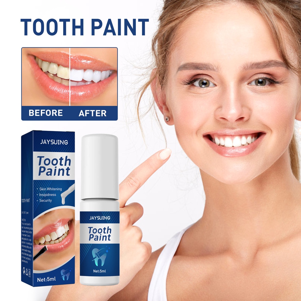 Sơn Làm Trắng Sáng Răng Tức Thì TOOTH PAINT Loại Bỏ Vi Khuẩn Mảng Bám Tích Tụ Lâu Ngày Do Khói Thuốc Cà Phê Giúp Hơi Thở
