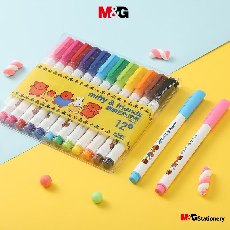 M&G Bút Lông Đánh Dấu Màu graffiti Vẽ Tranh diy Dễ Tẩy Xóa 8 / 12 Màu Dành Cho Học Sinh Trẻ Em