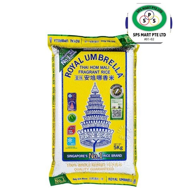 Royal Umbrella Thai Hom Mali Fragrant Rice 5kg