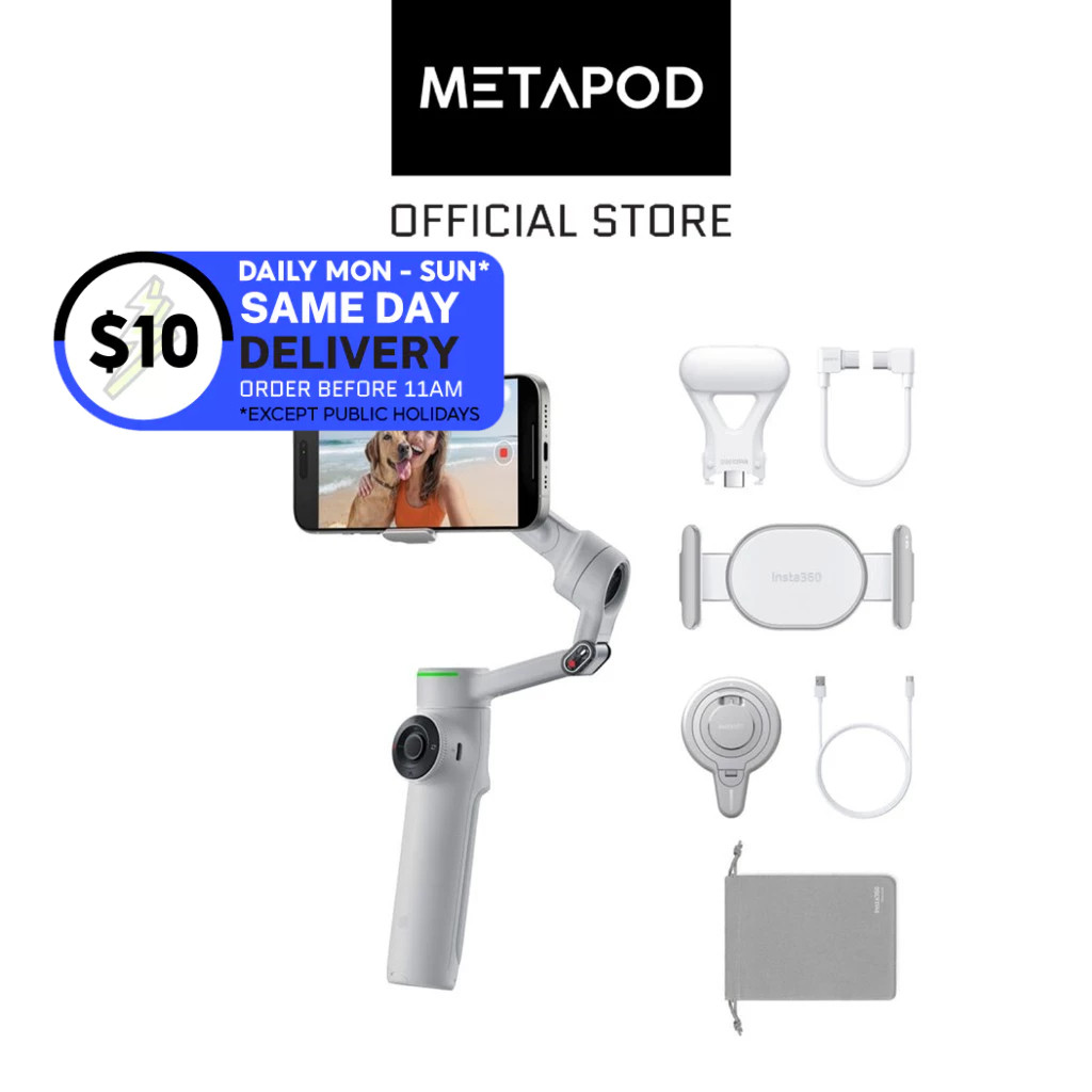 新品未開封 Insta360 Flow Pro Stone Gray Insta360 Flow 2 Pro Creator Bundle ストーングレー CINSABQB