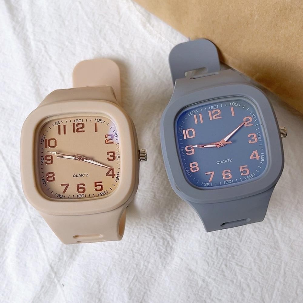 Women Watches Big Square Quartz Watch Waterproof Silicone Strap Fashion Ladies Watch Wristwatch