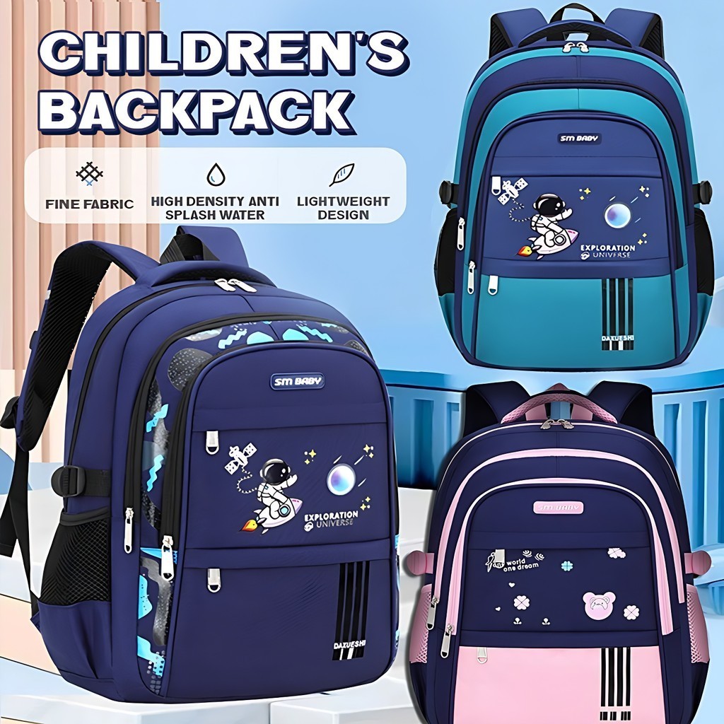 Large Capacity Student School Bag 6-14 Years Old Kids Backpack Waterproof Comfortable Schoolbag