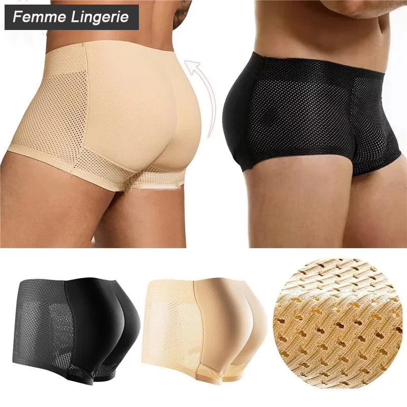 Men Boxer Padded Shorts Butt Lifter Padding Underwear For Man Butt Enhancer With Padding Foam Male
