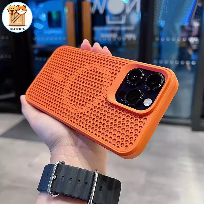 Magnetic Wireless Charging Ultra Thin Heat Dissipation Breathable Hard Shockproof Phone Case for IPh