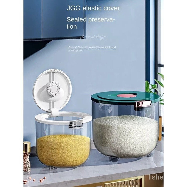 Ricehouseholdmoiture-prova arroz recipiente kitchenbarrel10kgstorage balde ricefourpacking selo arro