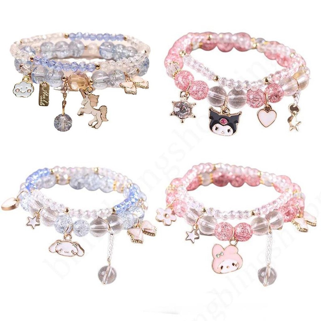 Bracelet Y2k Hello Kitty Crystal Kuromi Cinnamoroll Girls Bracelet Jewelry Pendant Couple and Friend