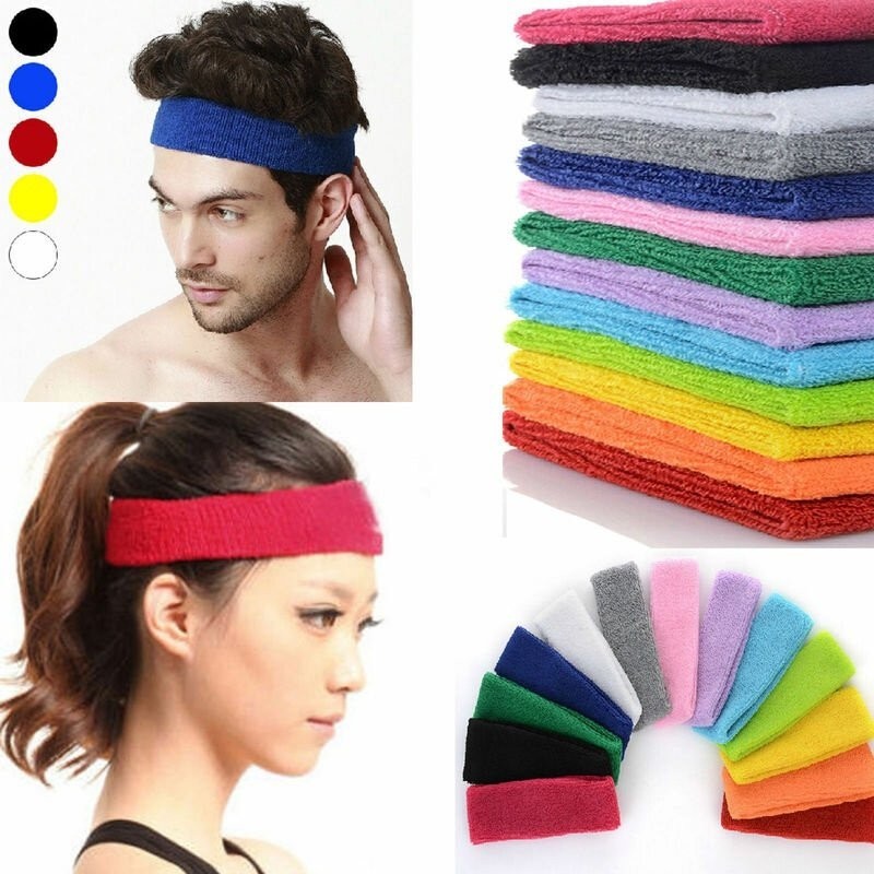 Sport Sweatband Headband for Men Women Yoga Hairband Gym Stretch Elastic Fitness Basketball Band