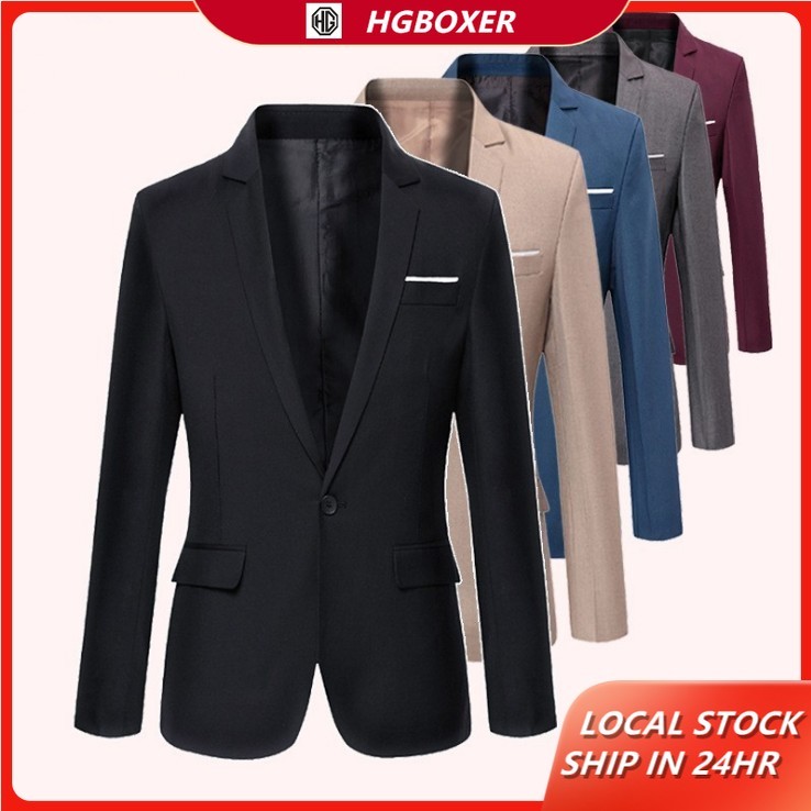 Men’s Premium Black Slim Fit Blazer Tailored for Hourglass Shape, Formal Business Suit, Wedding Tuxe